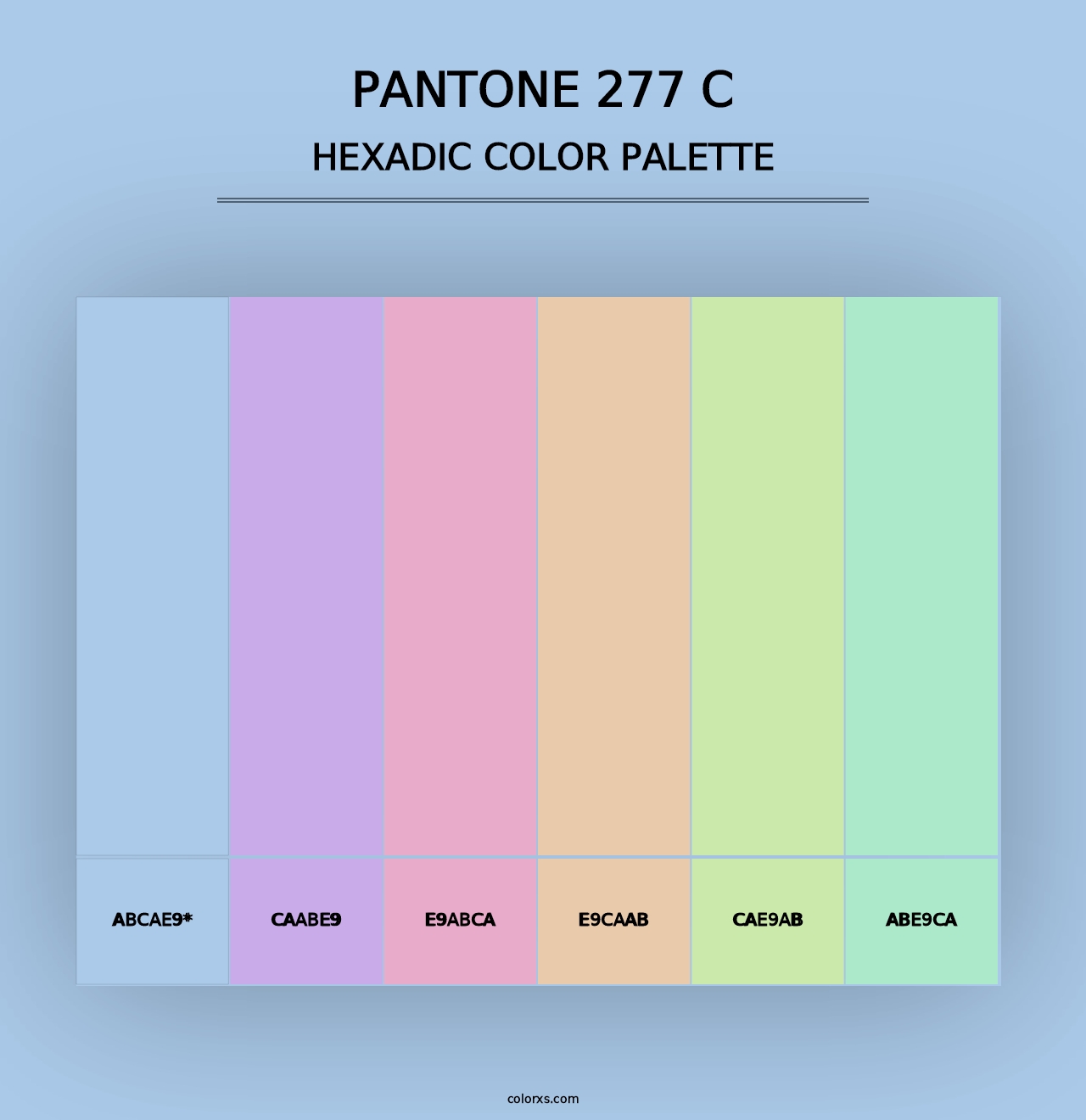 PANTONE 277 C - Hexadic Color Palette