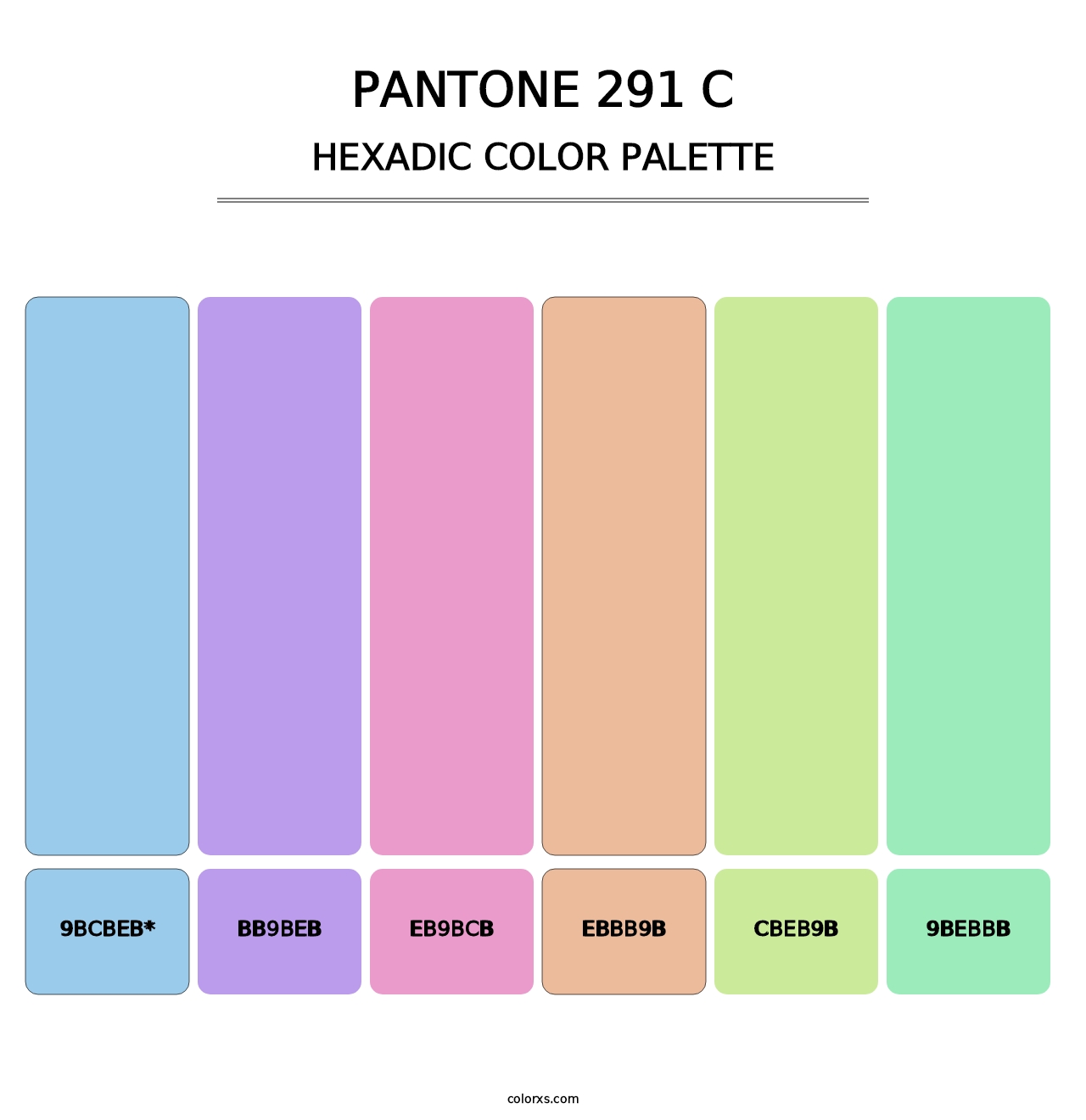 PANTONE 291 C - Hexadic Color Palette