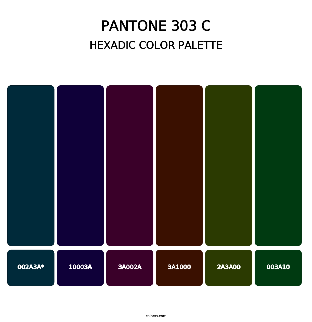 PANTONE 303 C - Hexadic Color Palette