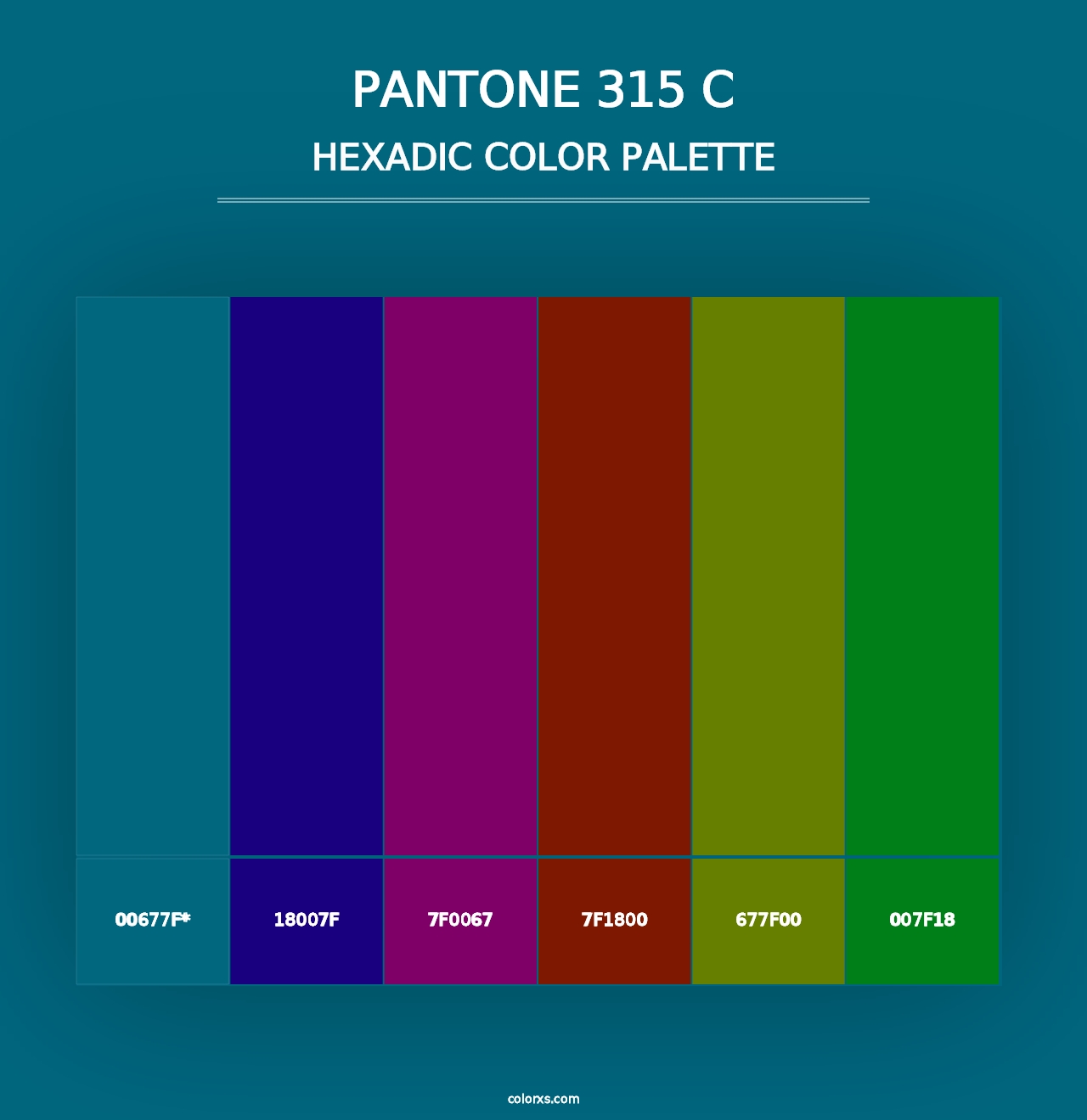 PANTONE 315 C - Hexadic Color Palette