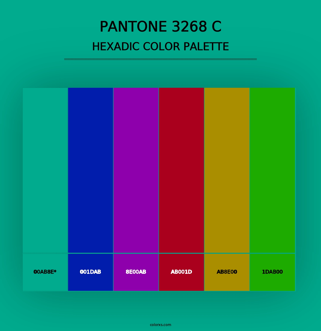 PANTONE 3268 C - Hexadic Color Palette