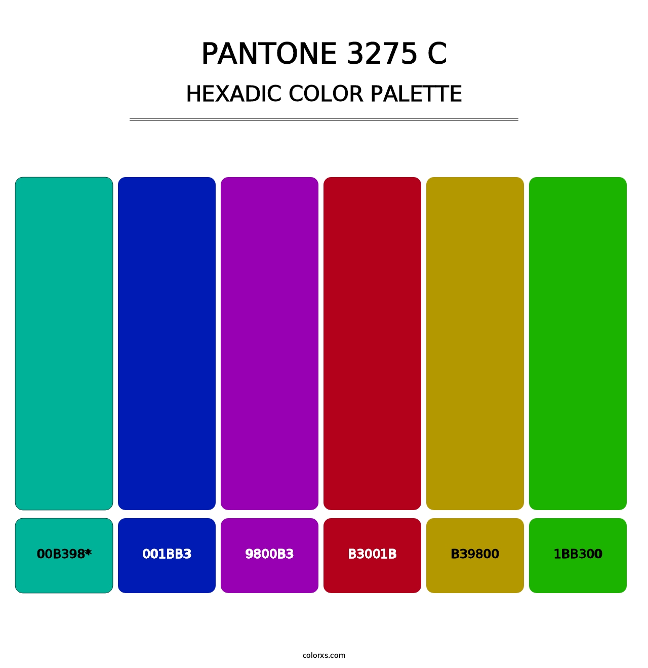 PANTONE 3275 C - Hexadic Color Palette