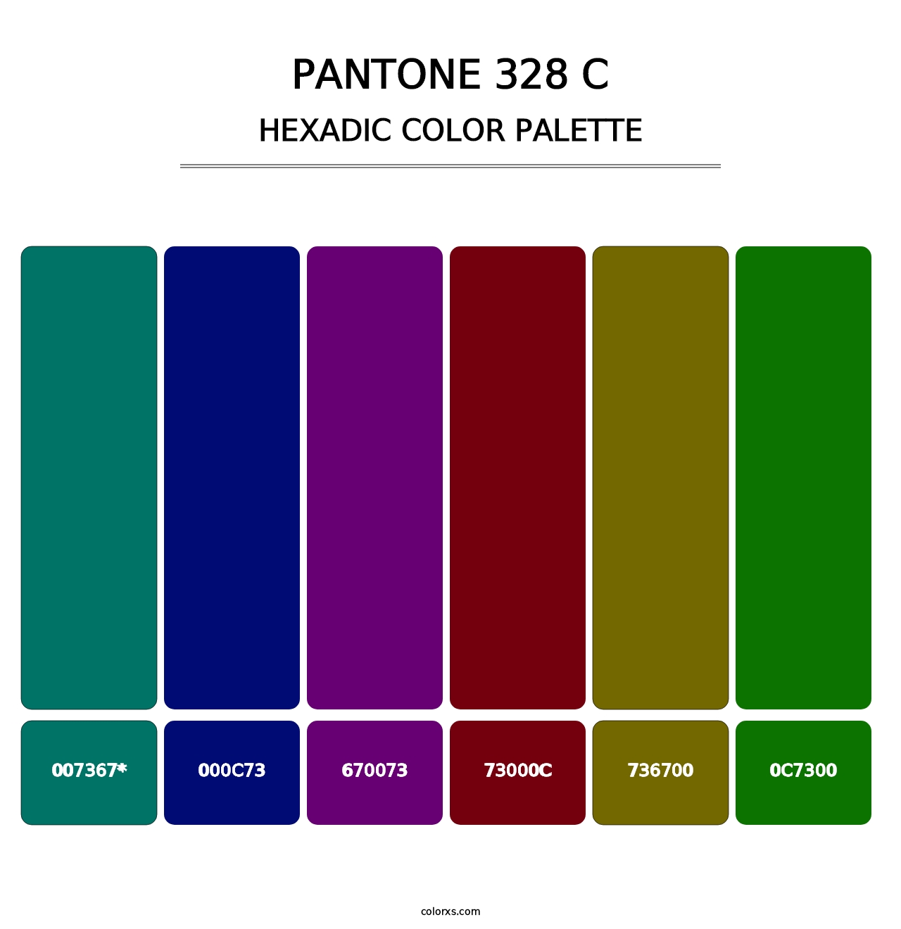 PANTONE 328 C - Hexadic Color Palette