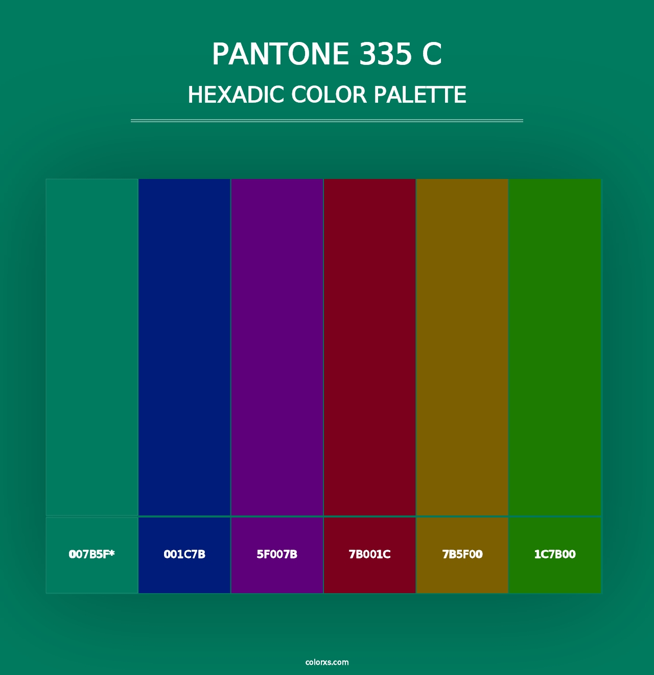 PANTONE 335 C - Hexadic Color Palette