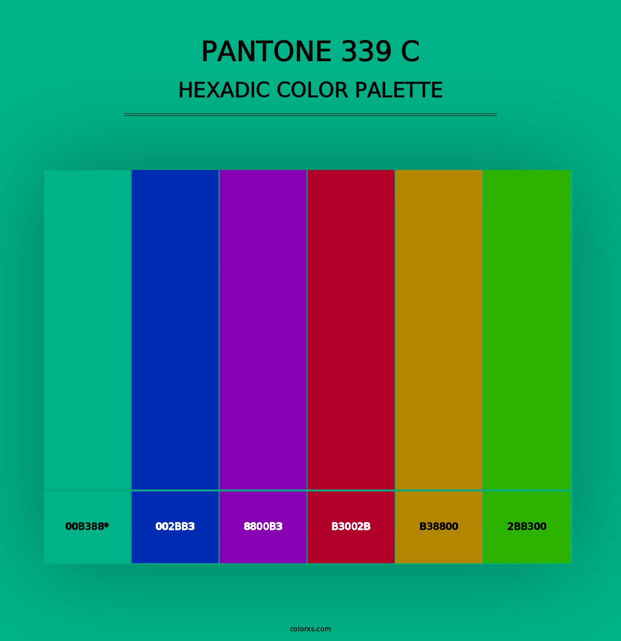 PANTONE 339 C - Hexadic Color Palette