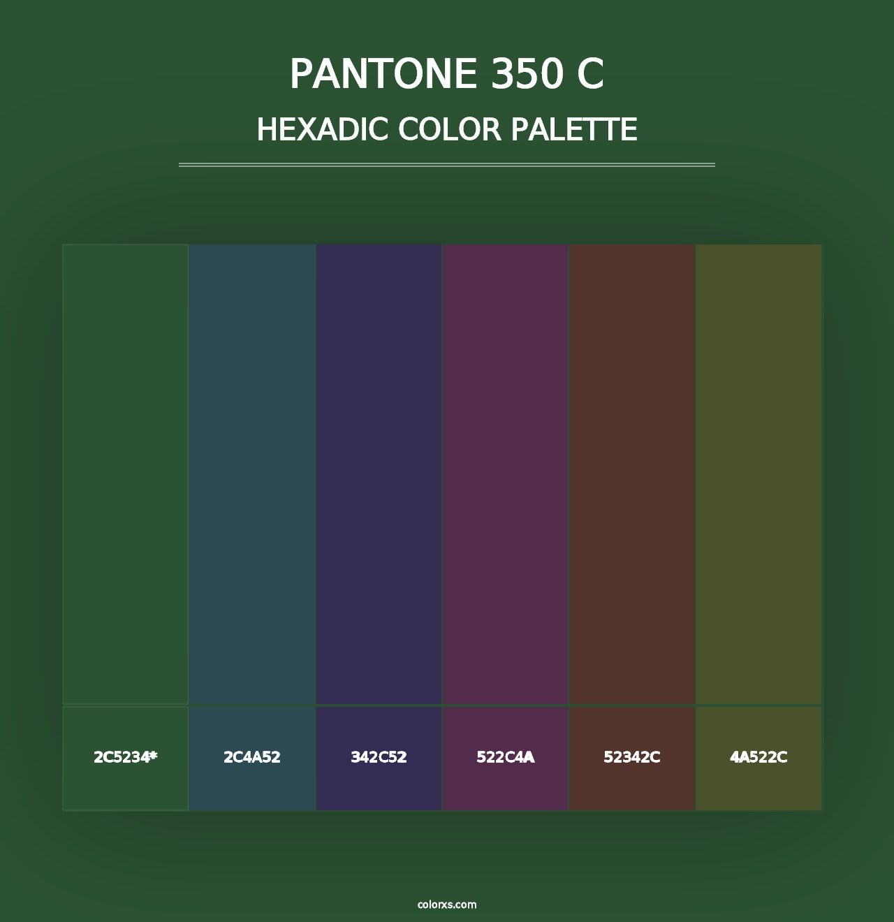 PANTONE 350 C - Hexadic Color Palette