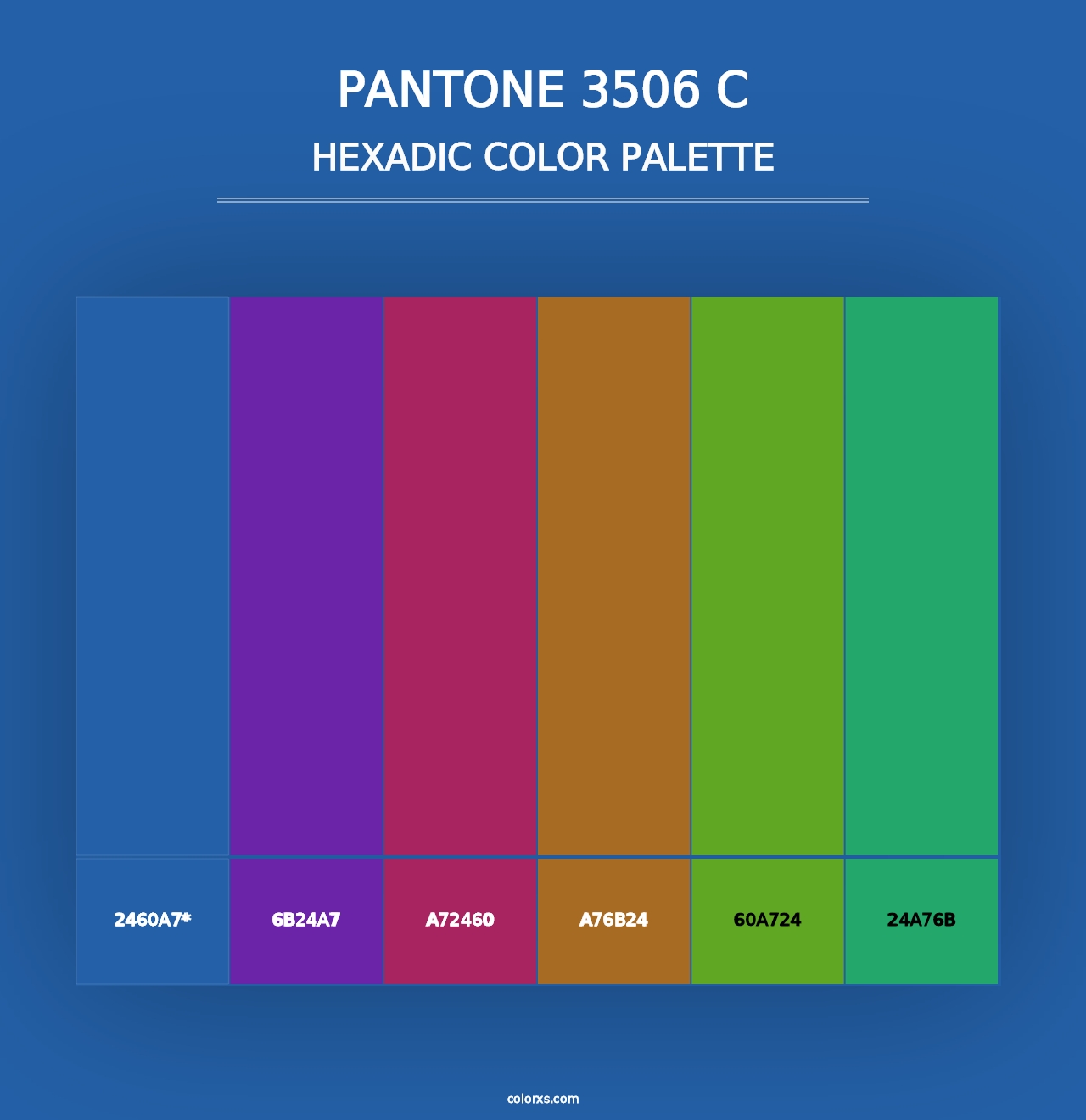 PANTONE 3506 C - Hexadic Color Palette