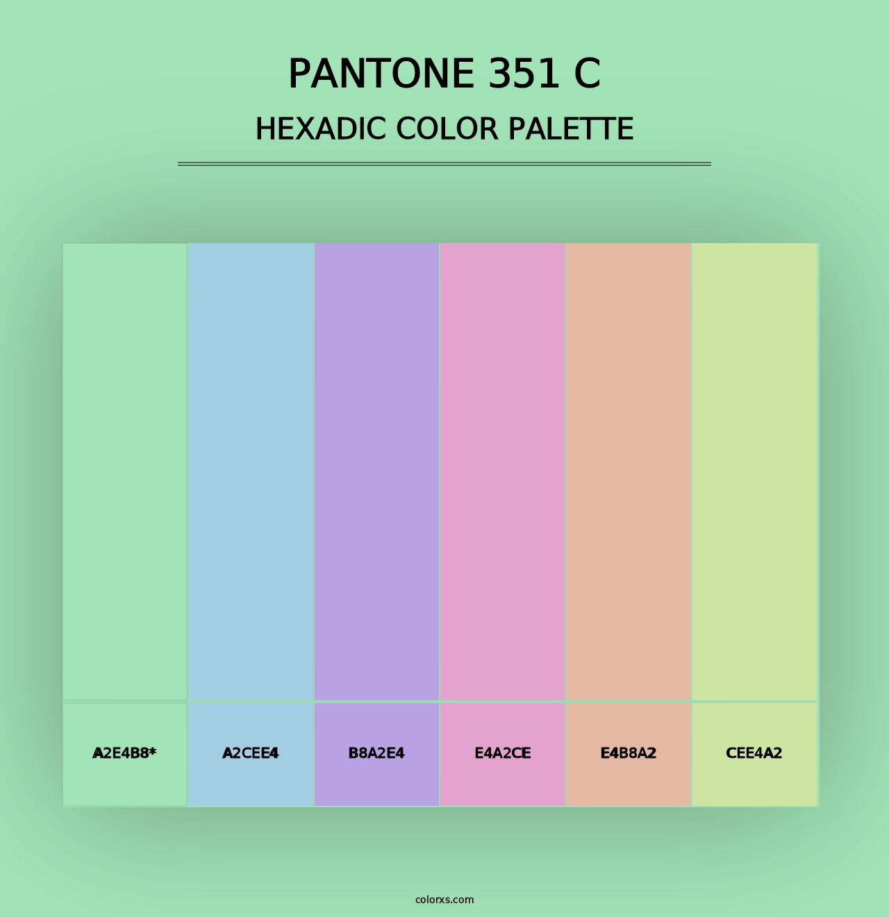 PANTONE 351 C - Hexadic Color Palette