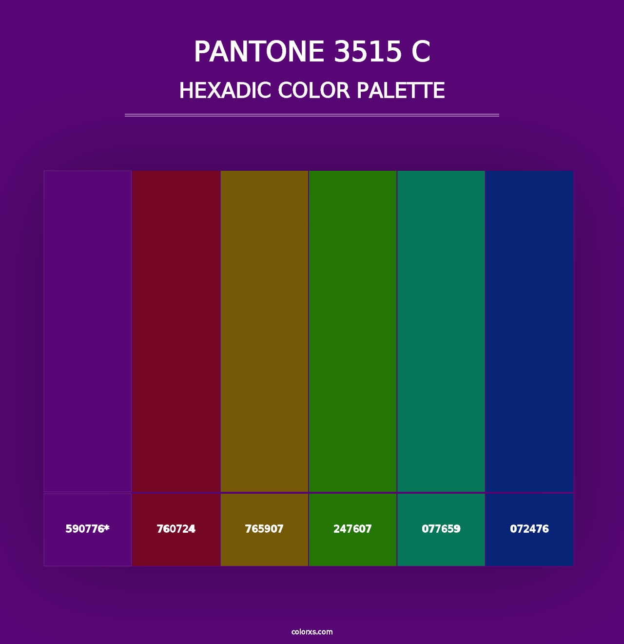 PANTONE 3515 C - Hexadic Color Palette