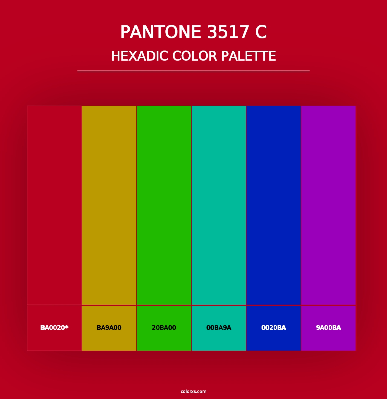 PANTONE 3517 C - Hexadic Color Palette