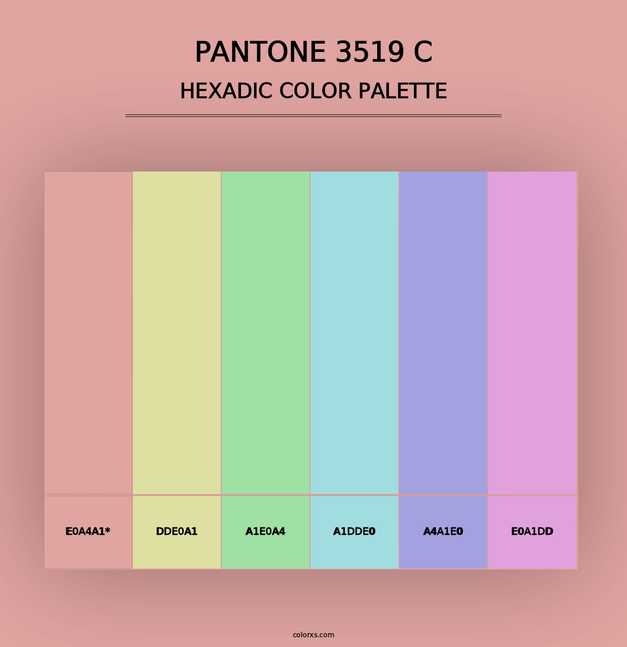 PANTONE 3519 C - Hexadic Color Palette