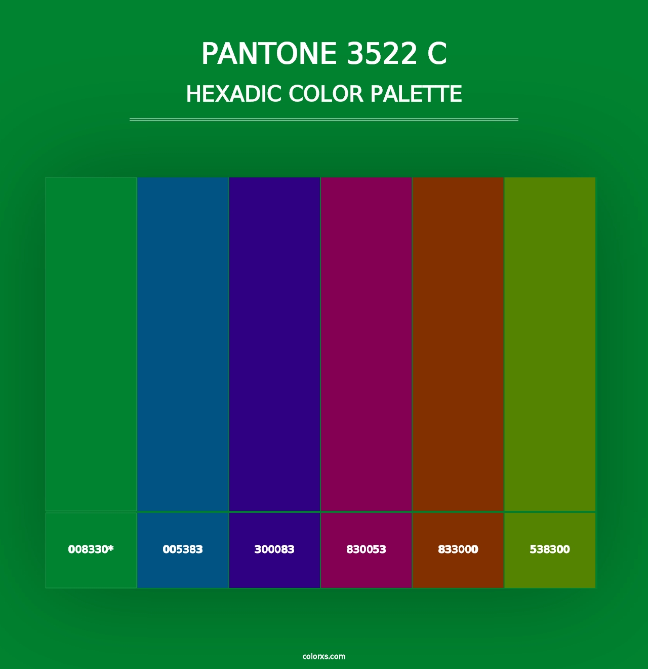 PANTONE 3522 C - Hexadic Color Palette