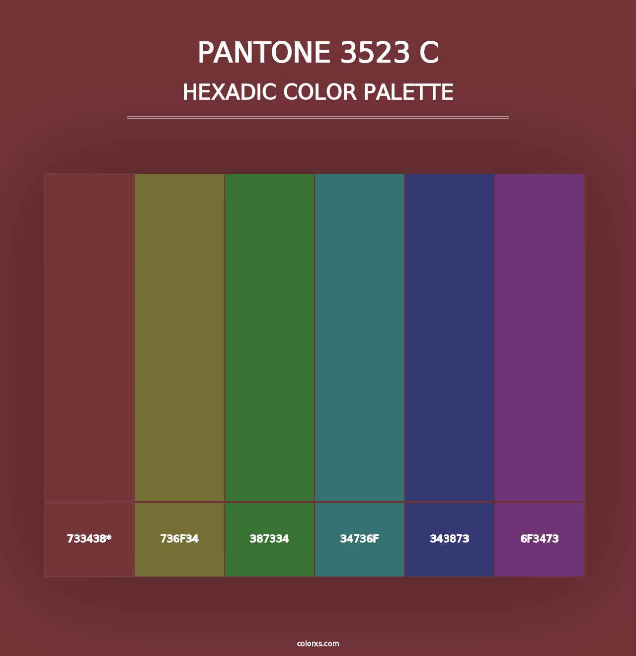 PANTONE 3523 C - Hexadic Color Palette