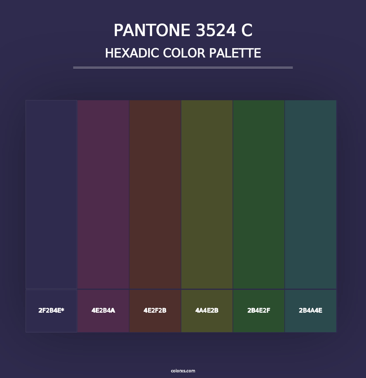 PANTONE 3524 C - Hexadic Color Palette