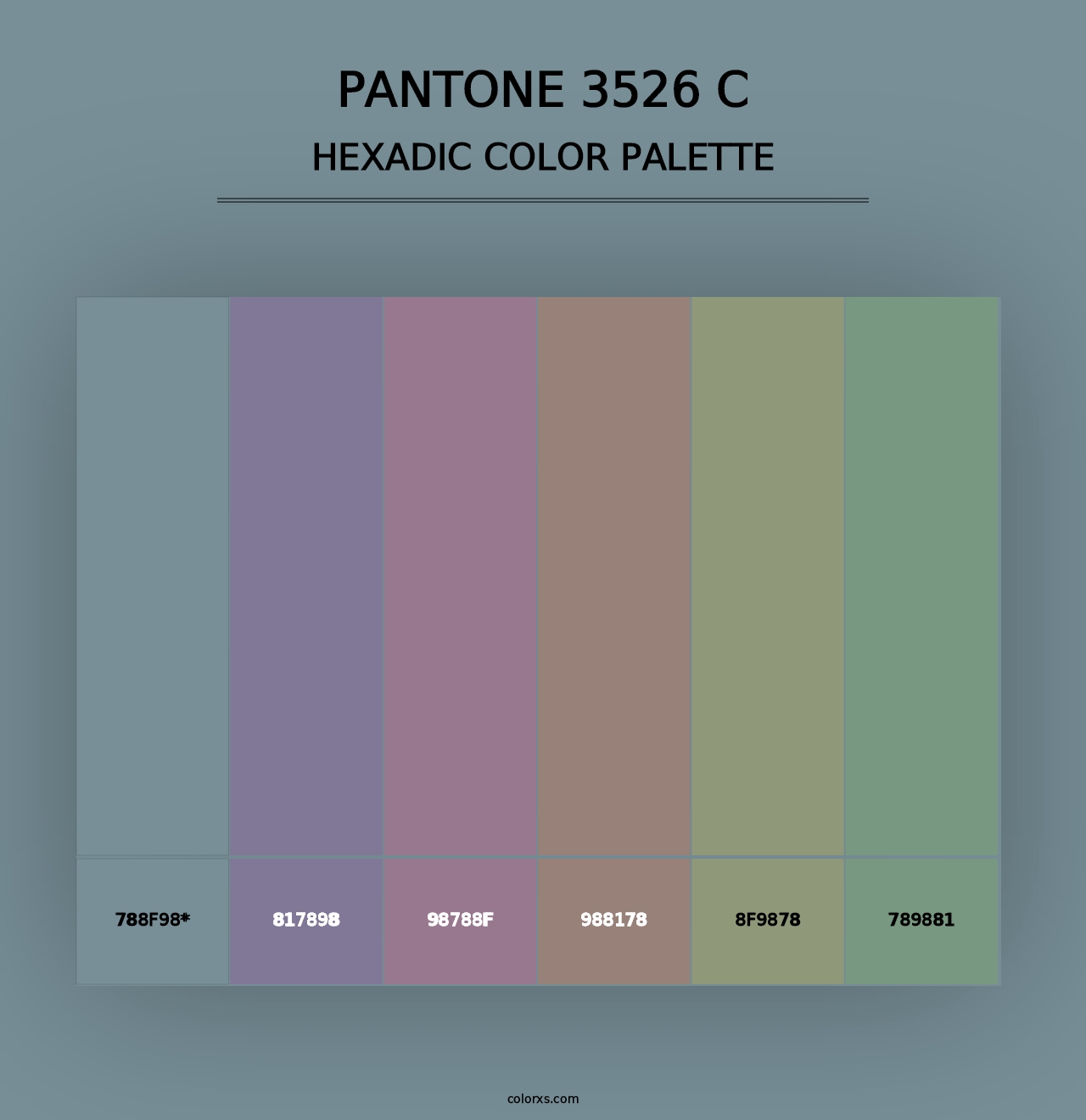 PANTONE 3526 C - Hexadic Color Palette