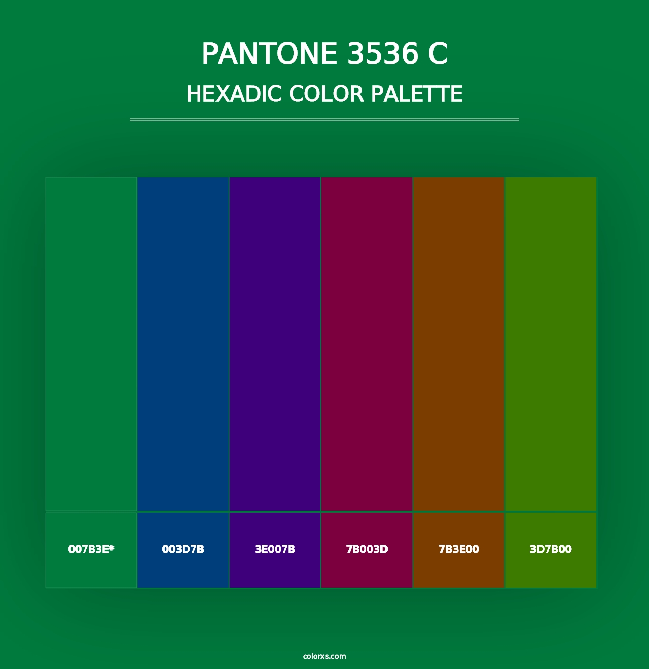 PANTONE 3536 C - Hexadic Color Palette