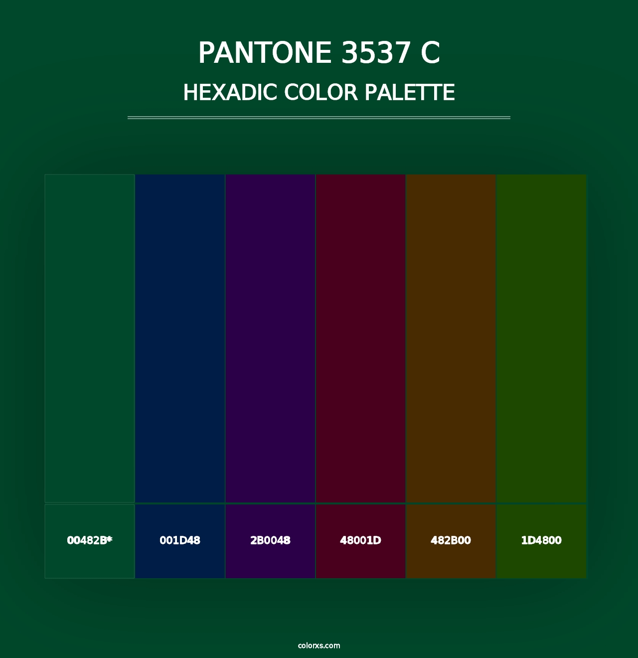 PANTONE 3537 C - Hexadic Color Palette