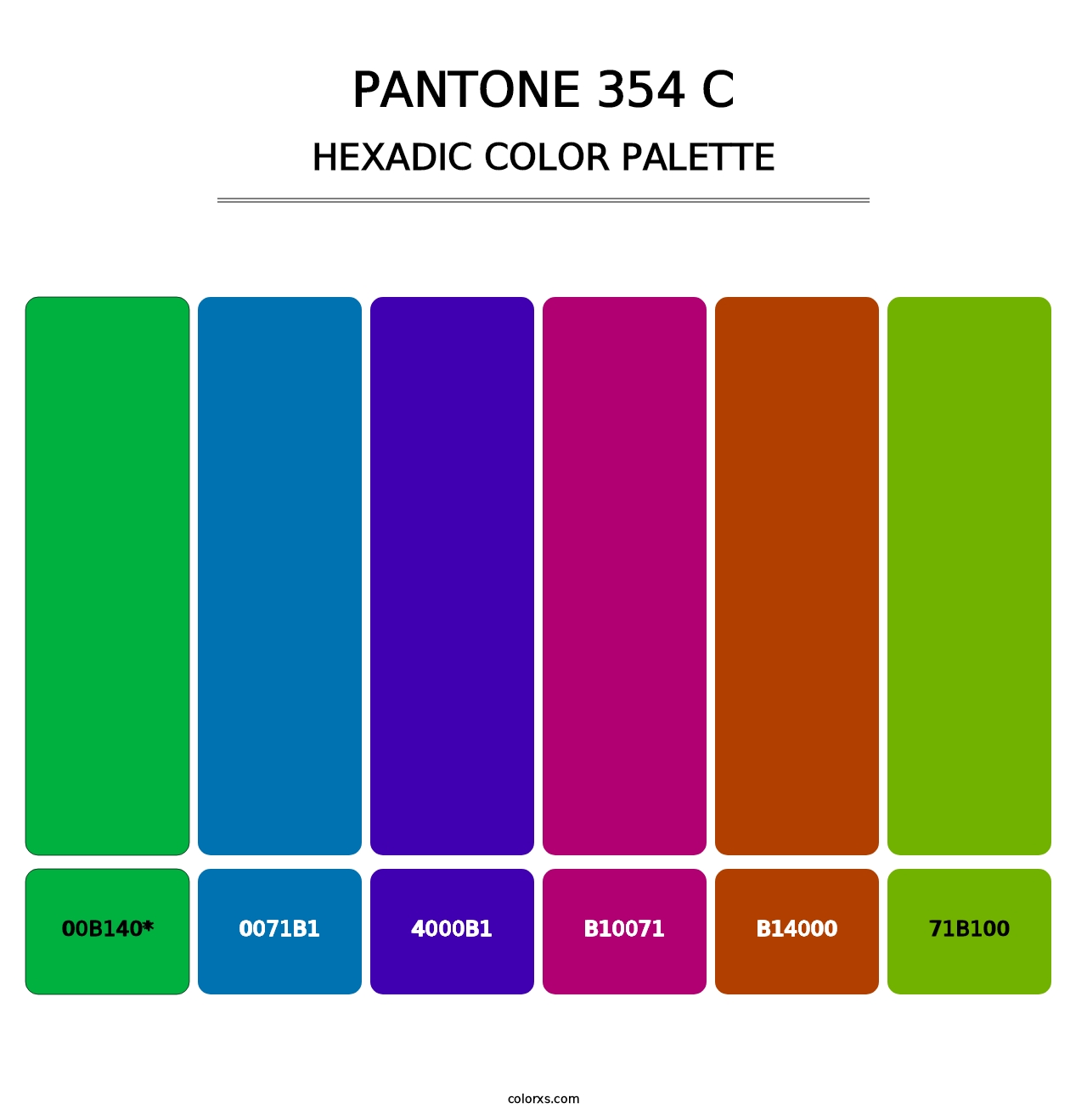 PANTONE 354 C - Hexadic Color Palette