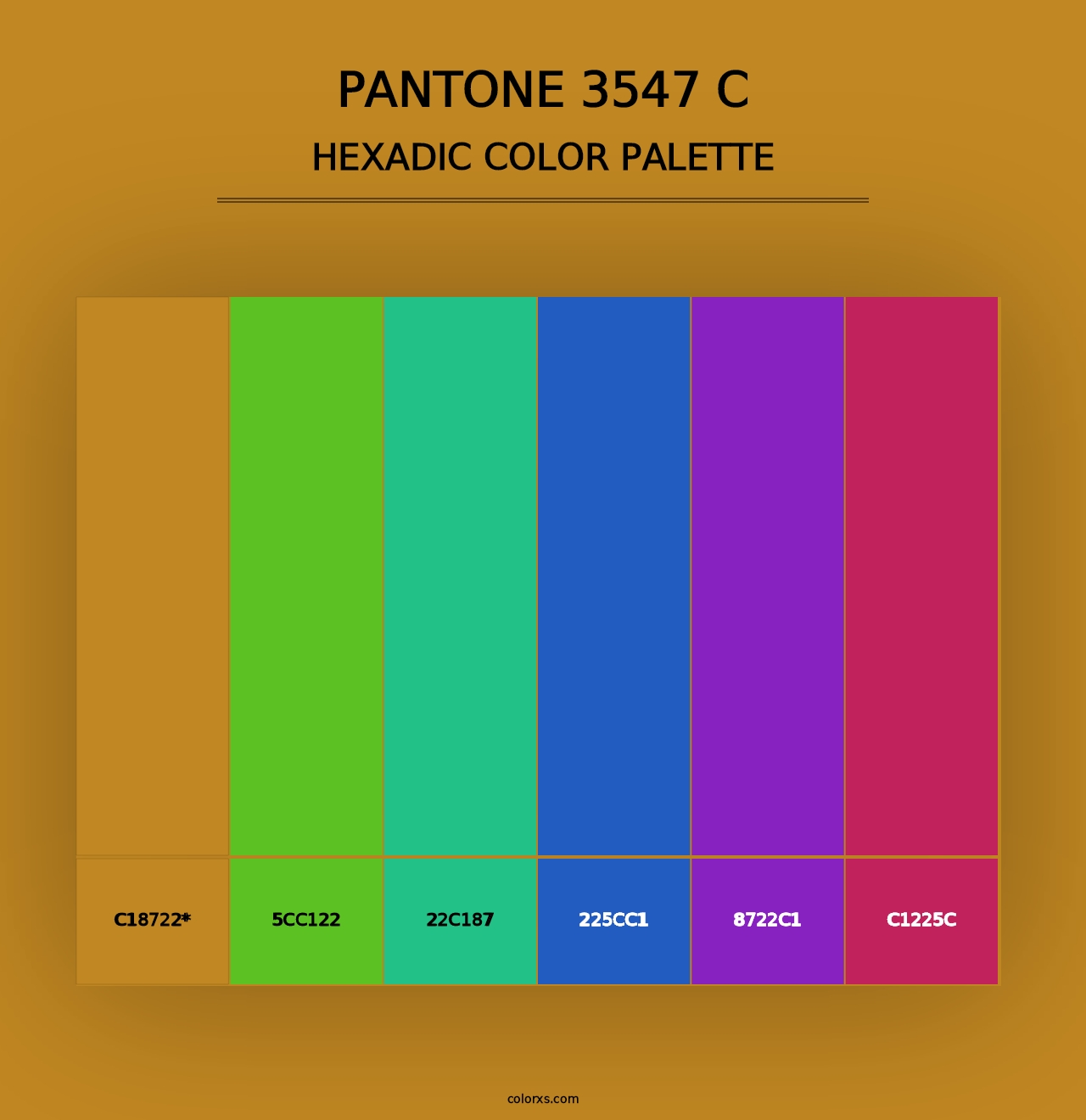 PANTONE 3547 C - Hexadic Color Palette