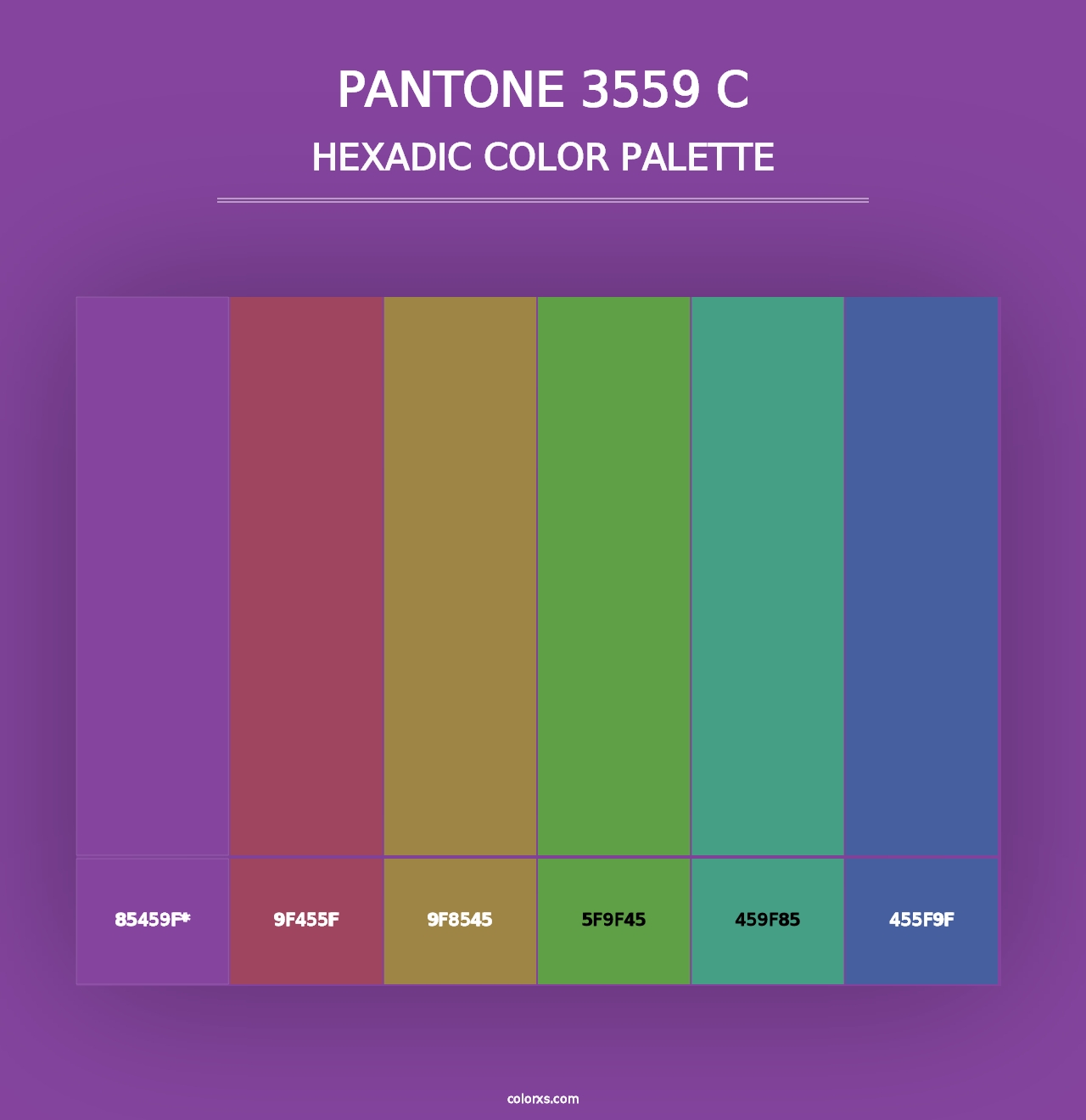 PANTONE 3559 C - Hexadic Color Palette