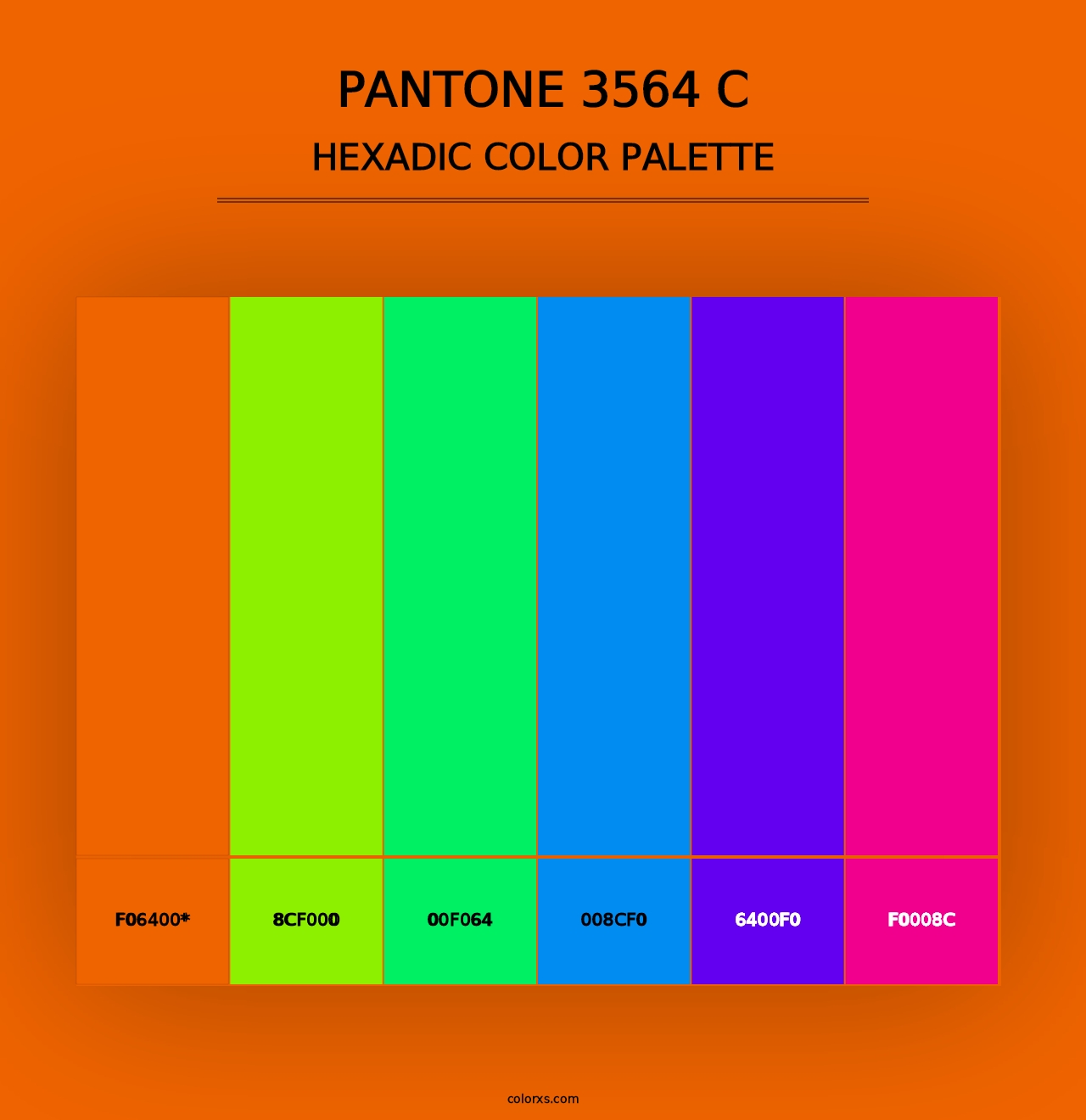 PANTONE 3564 C - Hexadic Color Palette