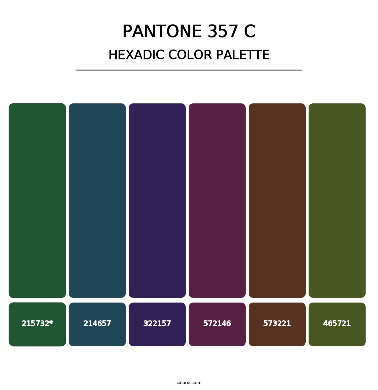 PANTONE 357 C - Hexadic Color Palette