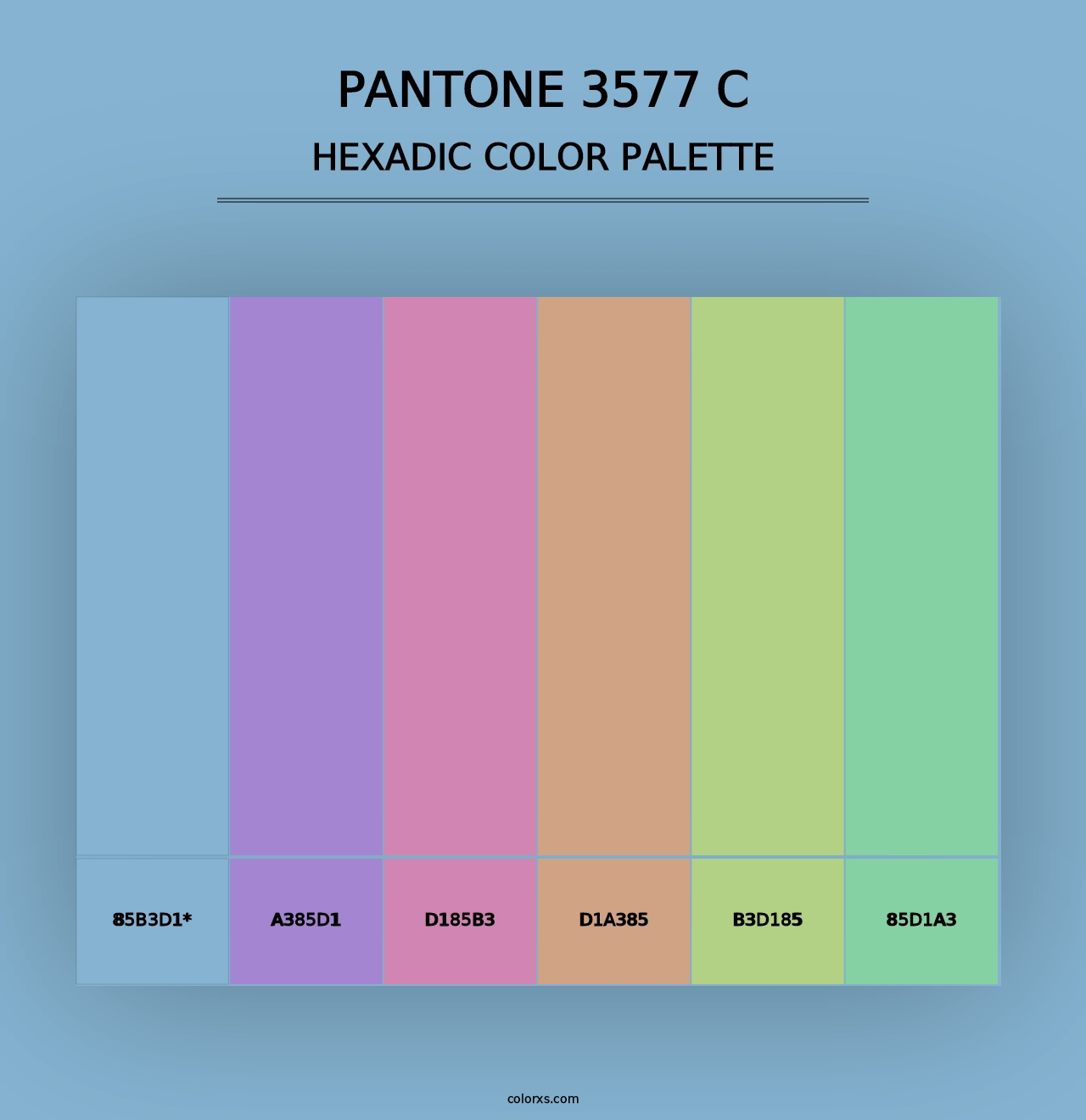 PANTONE 3577 C - Hexadic Color Palette