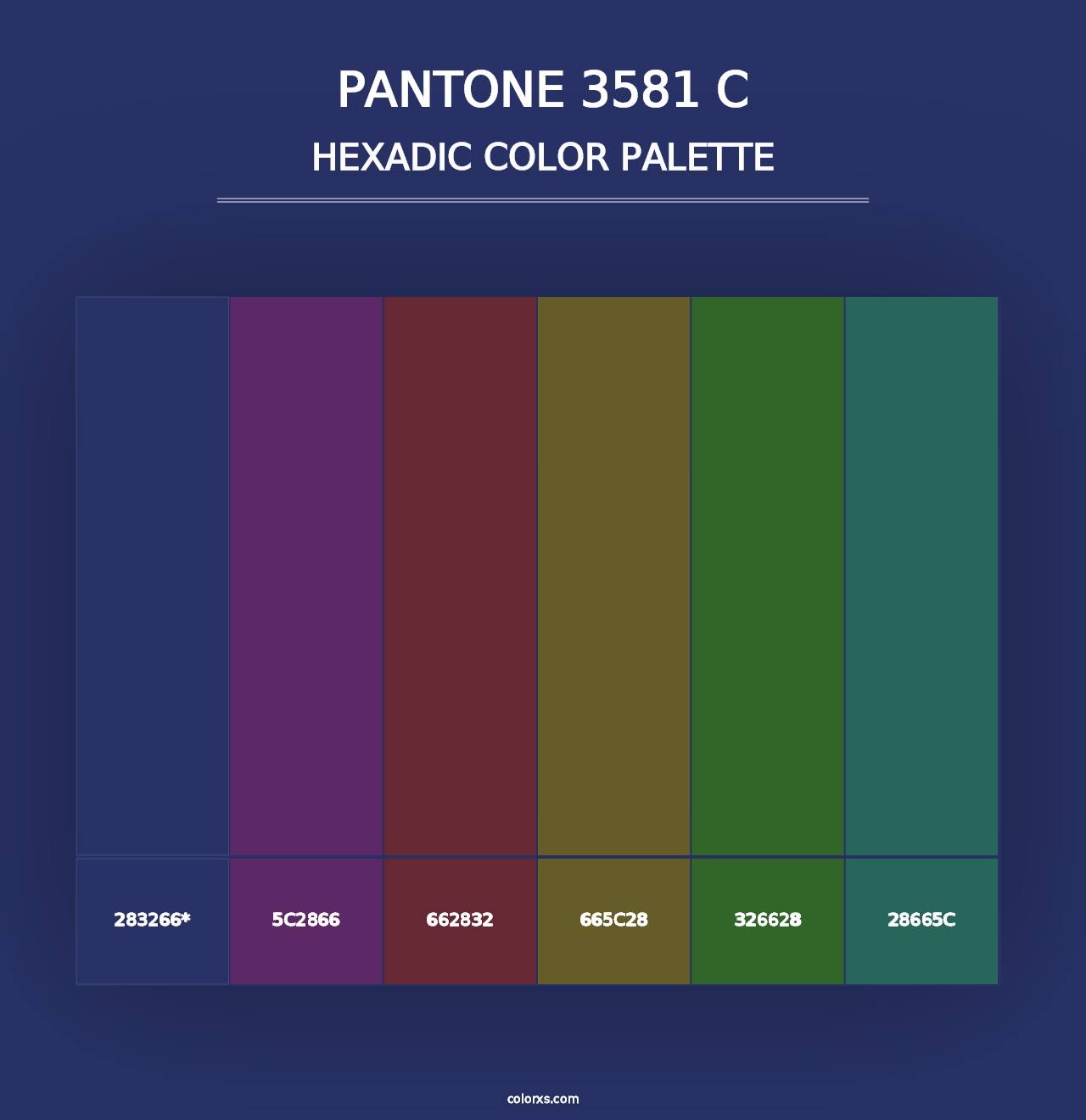 PANTONE 3581 C - Hexadic Color Palette