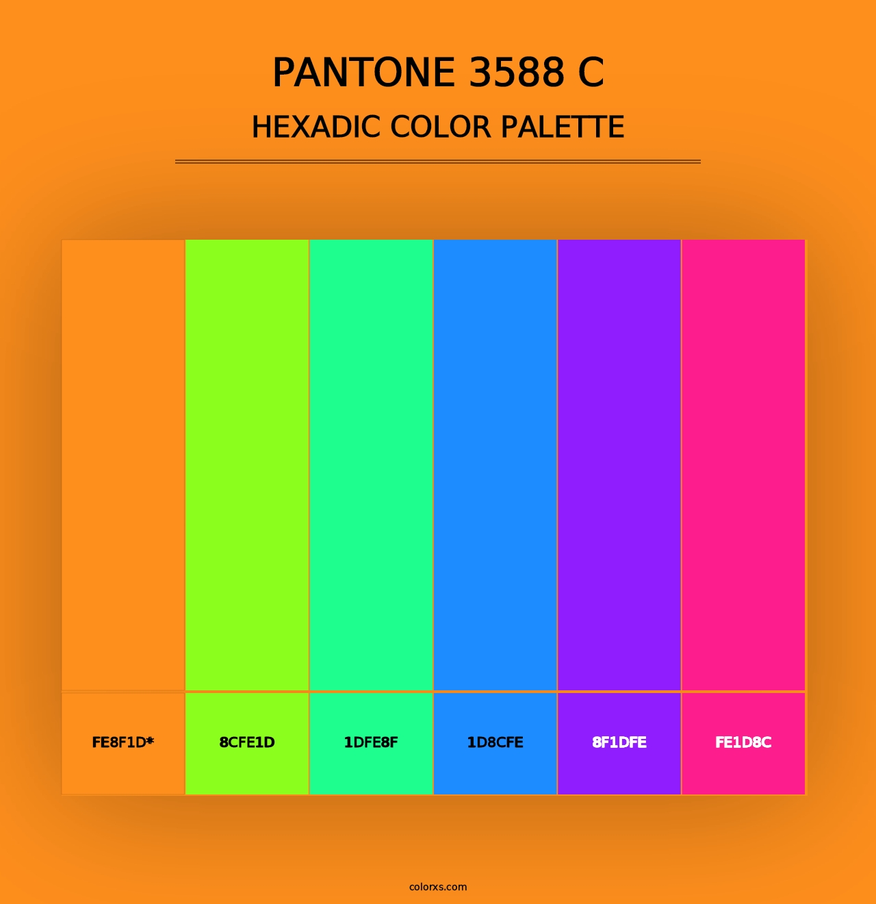 PANTONE 3588 C - Hexadic Color Palette