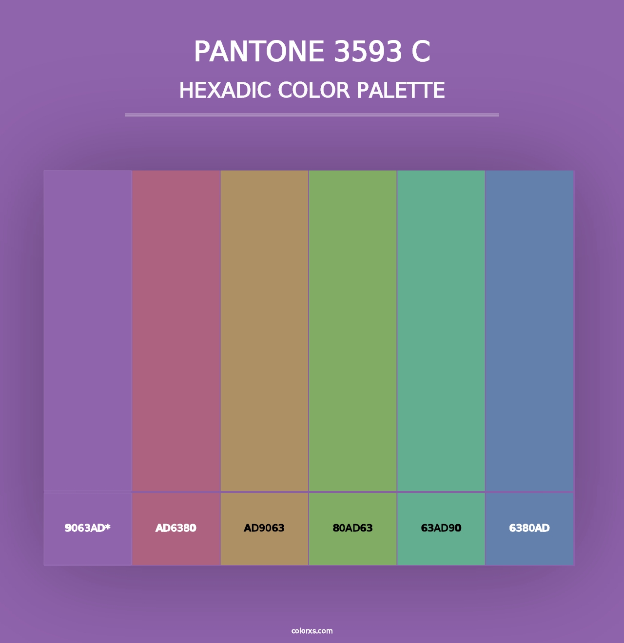 PANTONE 3593 C - Hexadic Color Palette