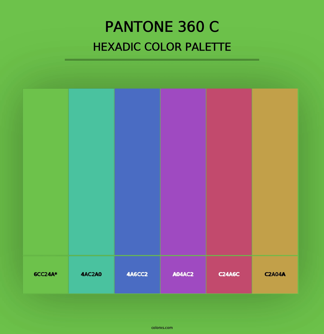 PANTONE 360 C - Hexadic Color Palette