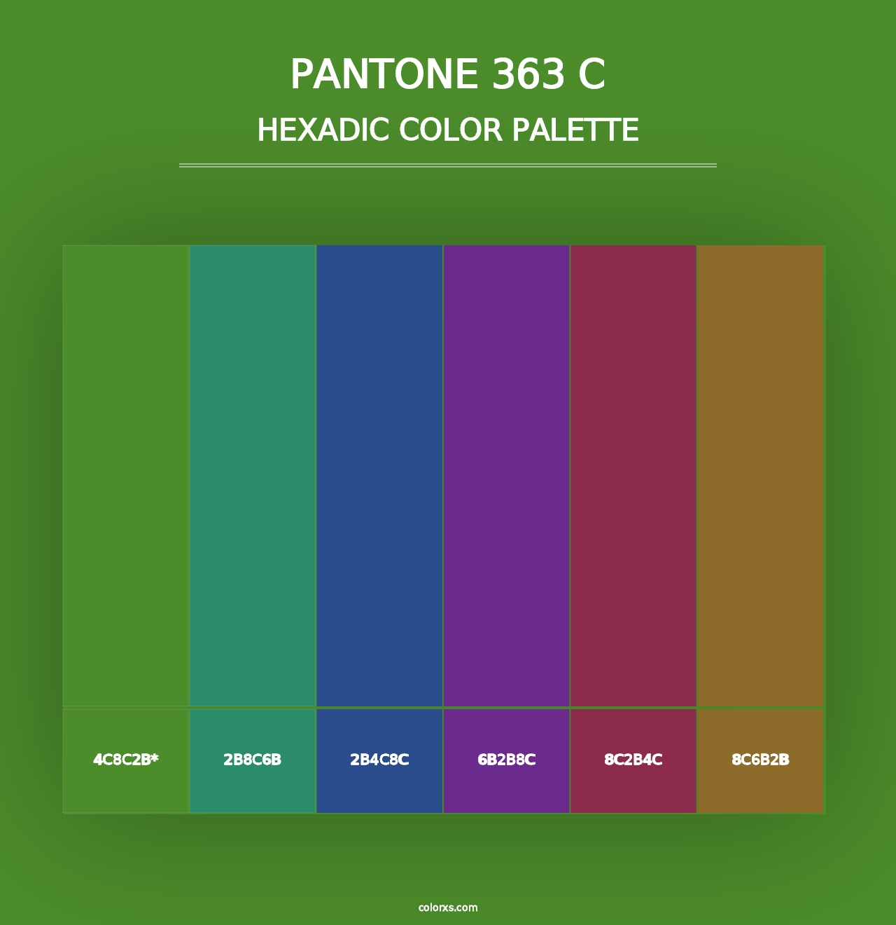 PANTONE 363 C - Hexadic Color Palette