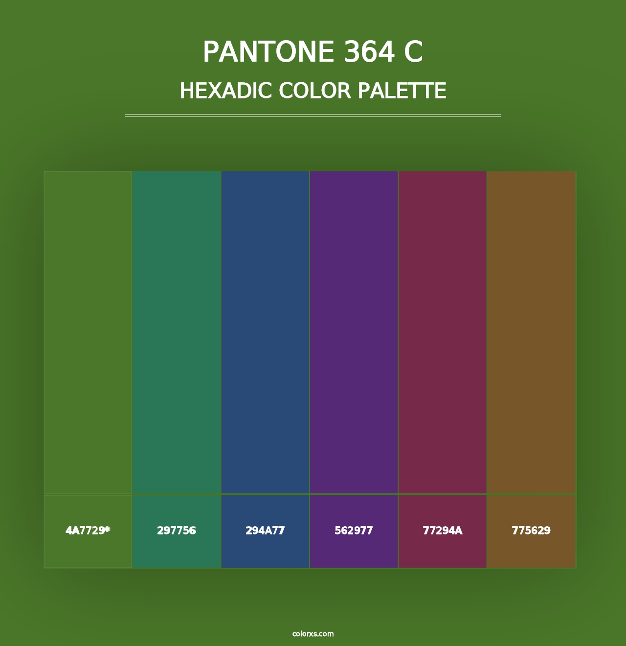 PANTONE 364 C - Hexadic Color Palette