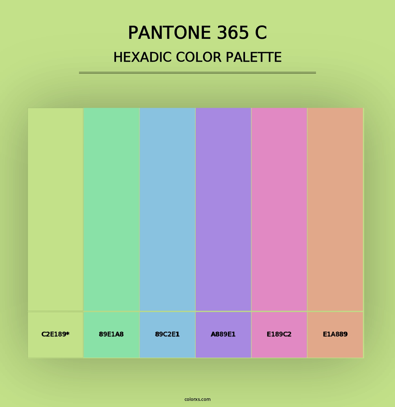 PANTONE 365 C - Hexadic Color Palette