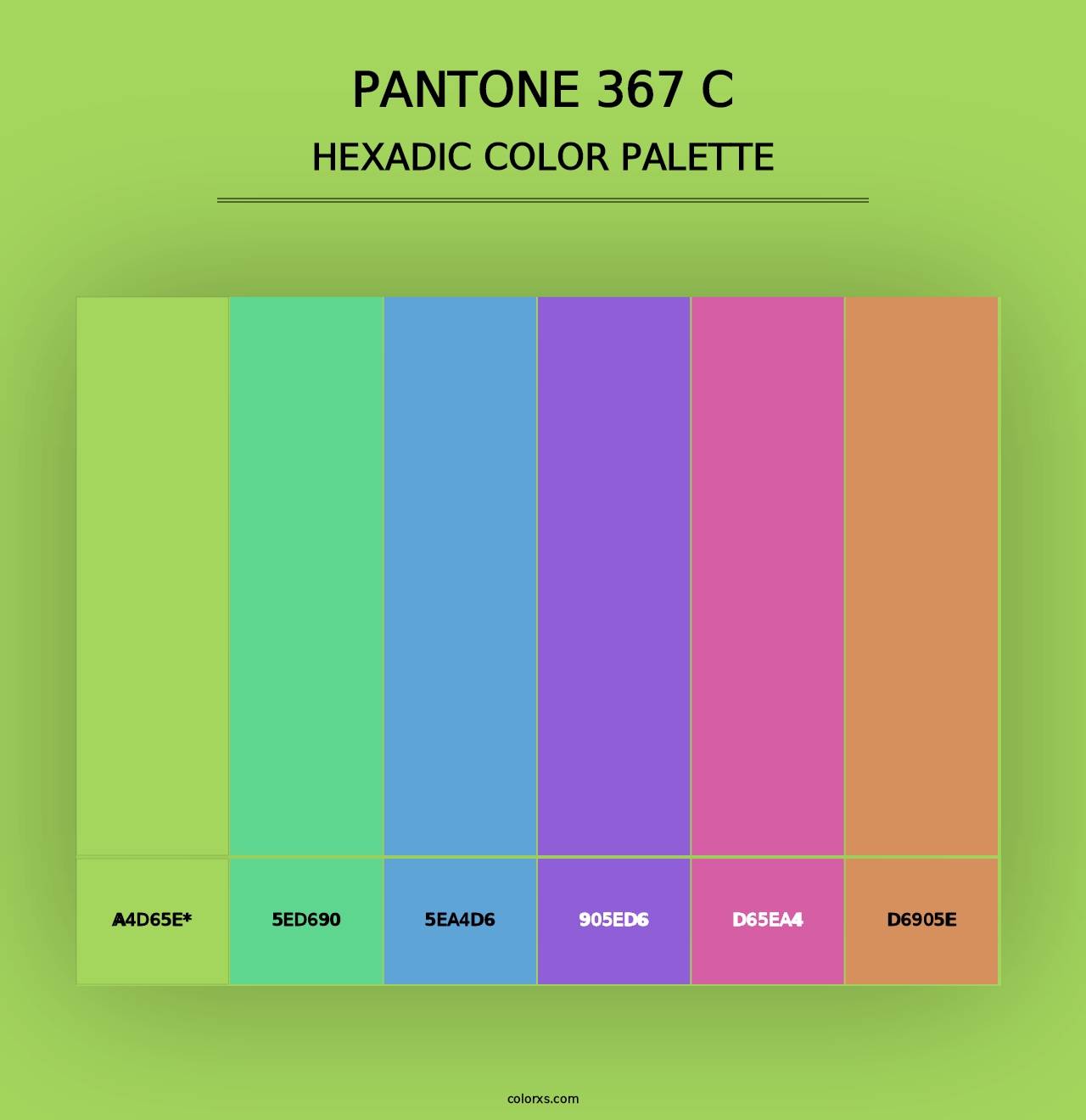 PANTONE 367 C - Hexadic Color Palette