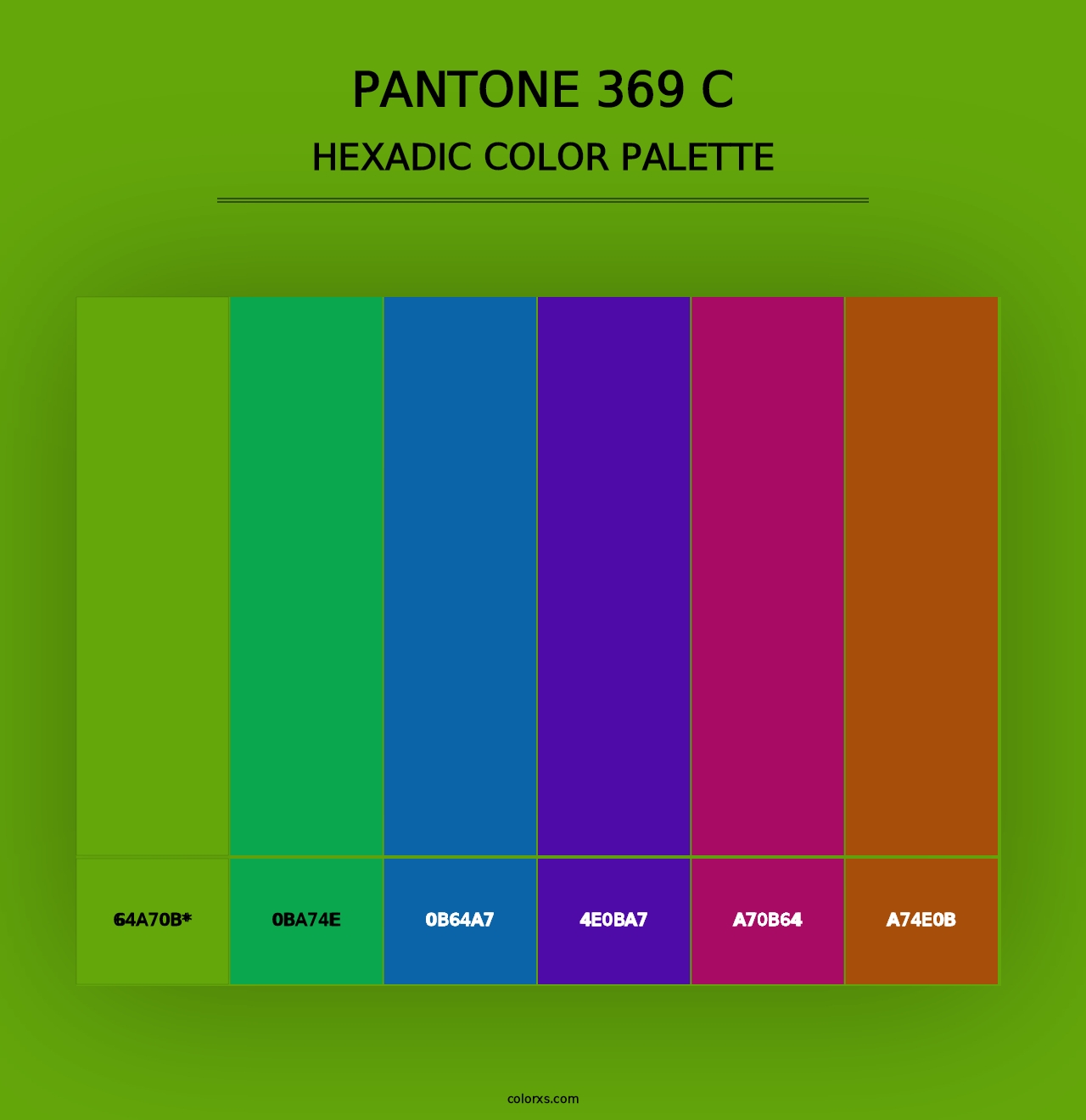 PANTONE 369 C - Hexadic Color Palette