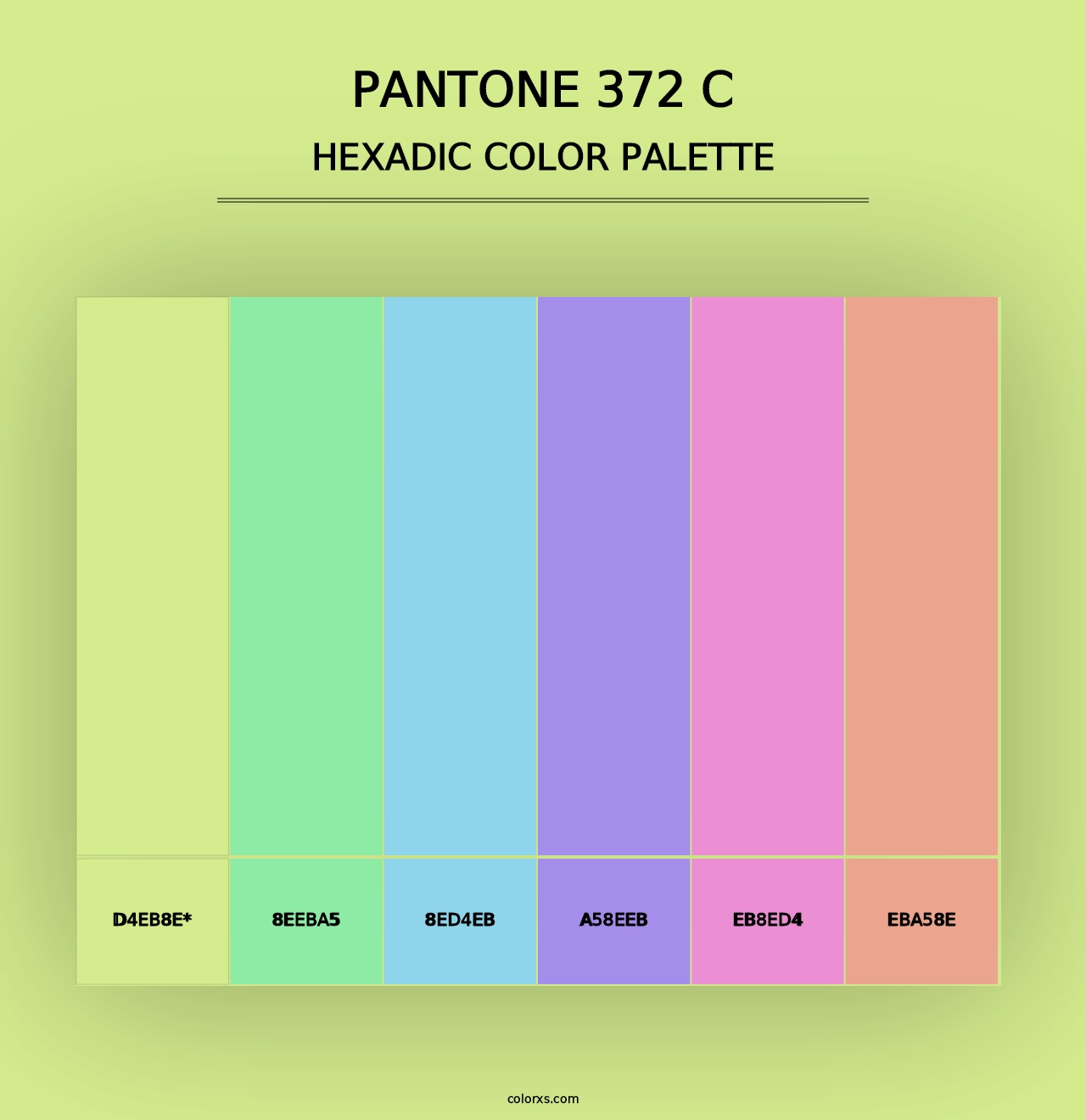 PANTONE 372 C - Hexadic Color Palette