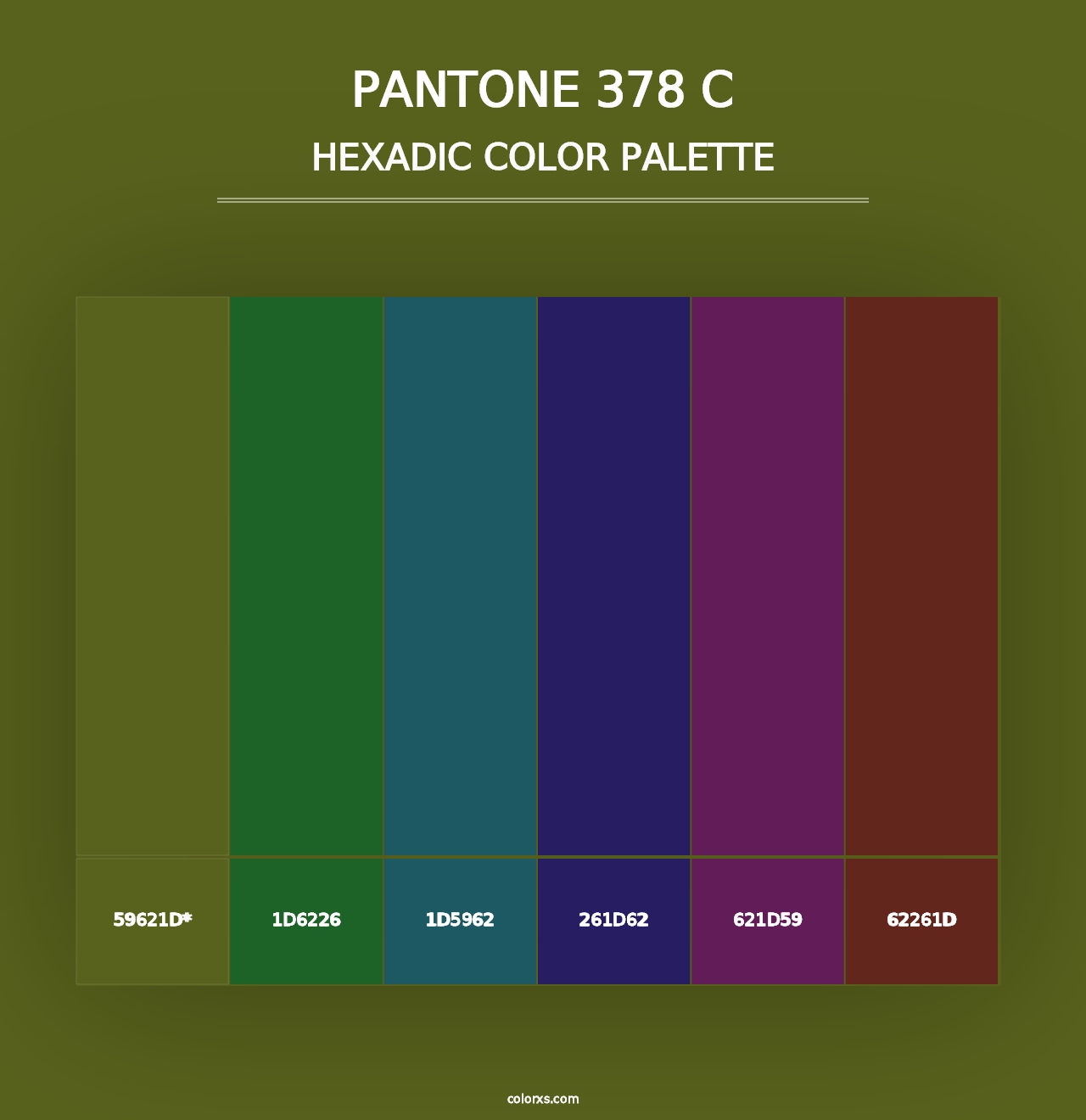 PANTONE 378 C - Hexadic Color Palette