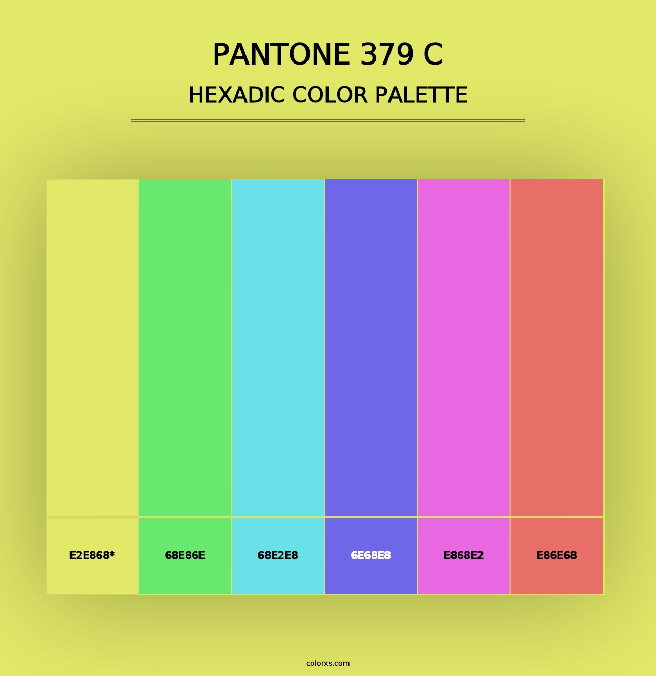 PANTONE 379 C - Hexadic Color Palette