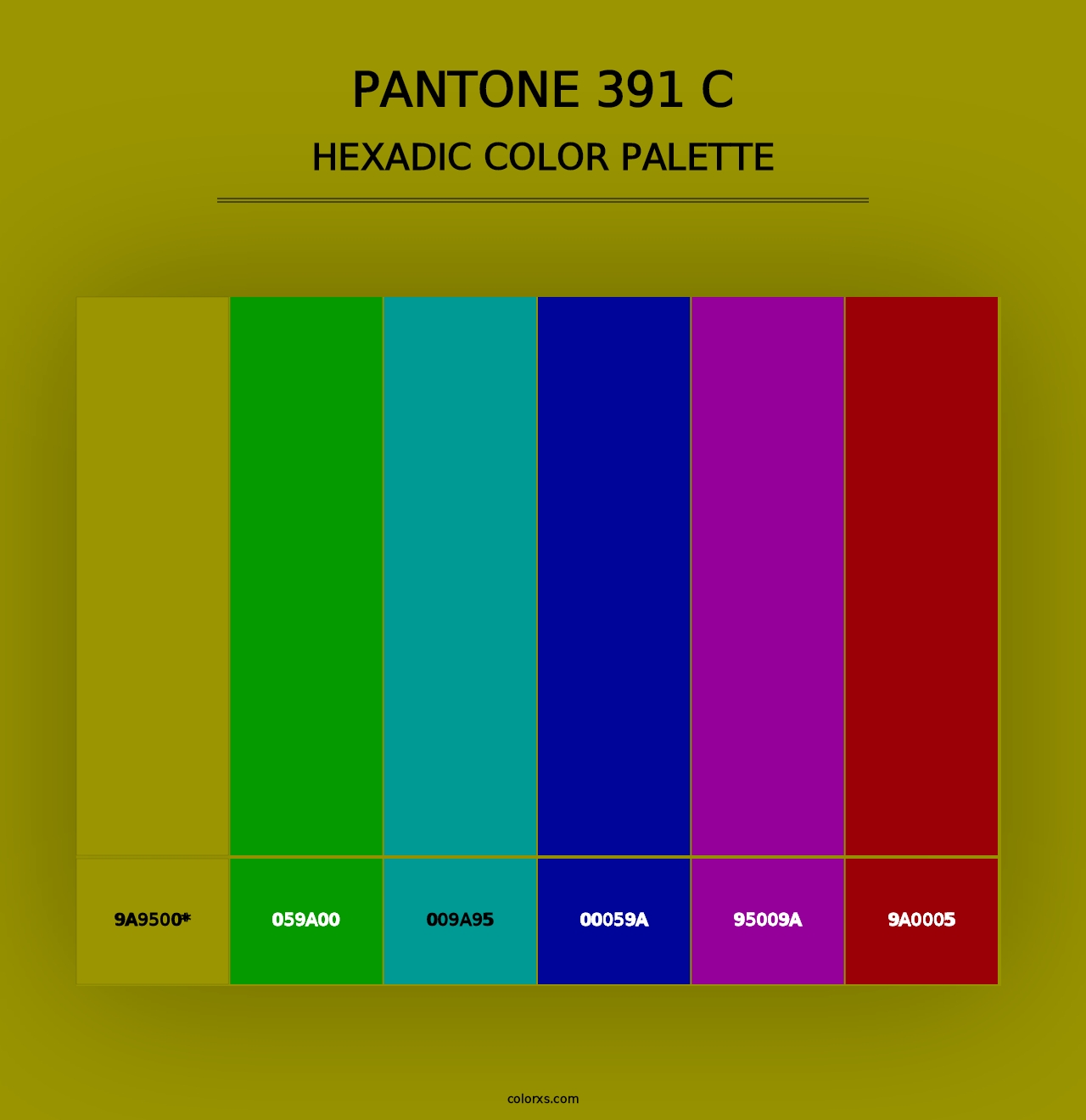 PANTONE 391 C - Hexadic Color Palette