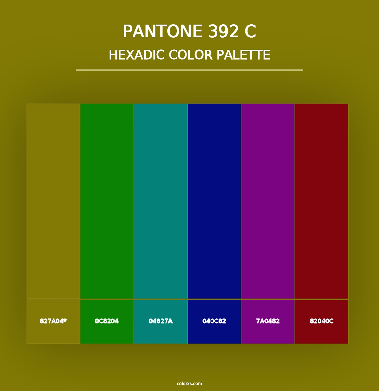 PANTONE 392 C - Hexadic Color Palette