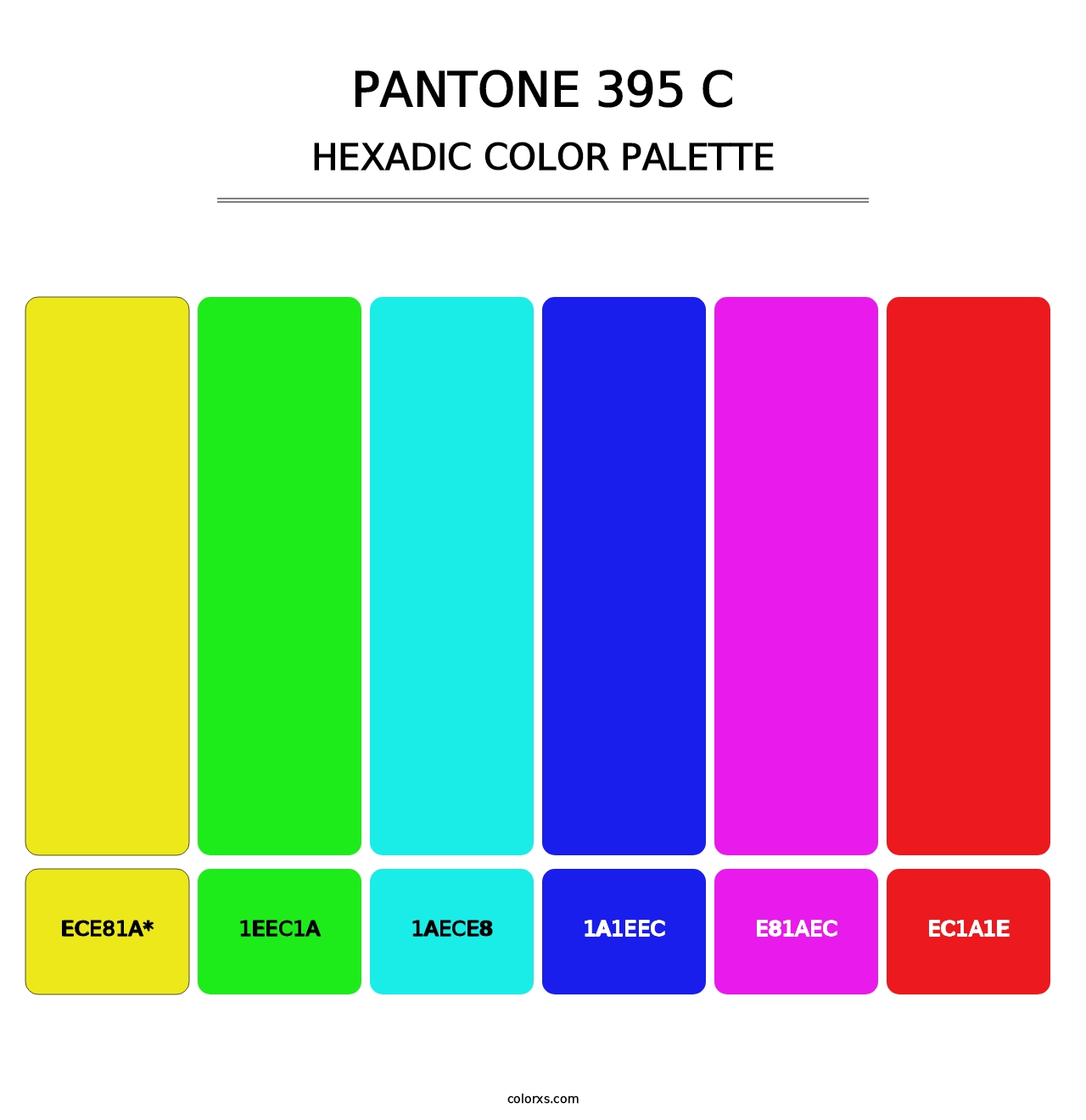 PANTONE 395 C - Hexadic Color Palette