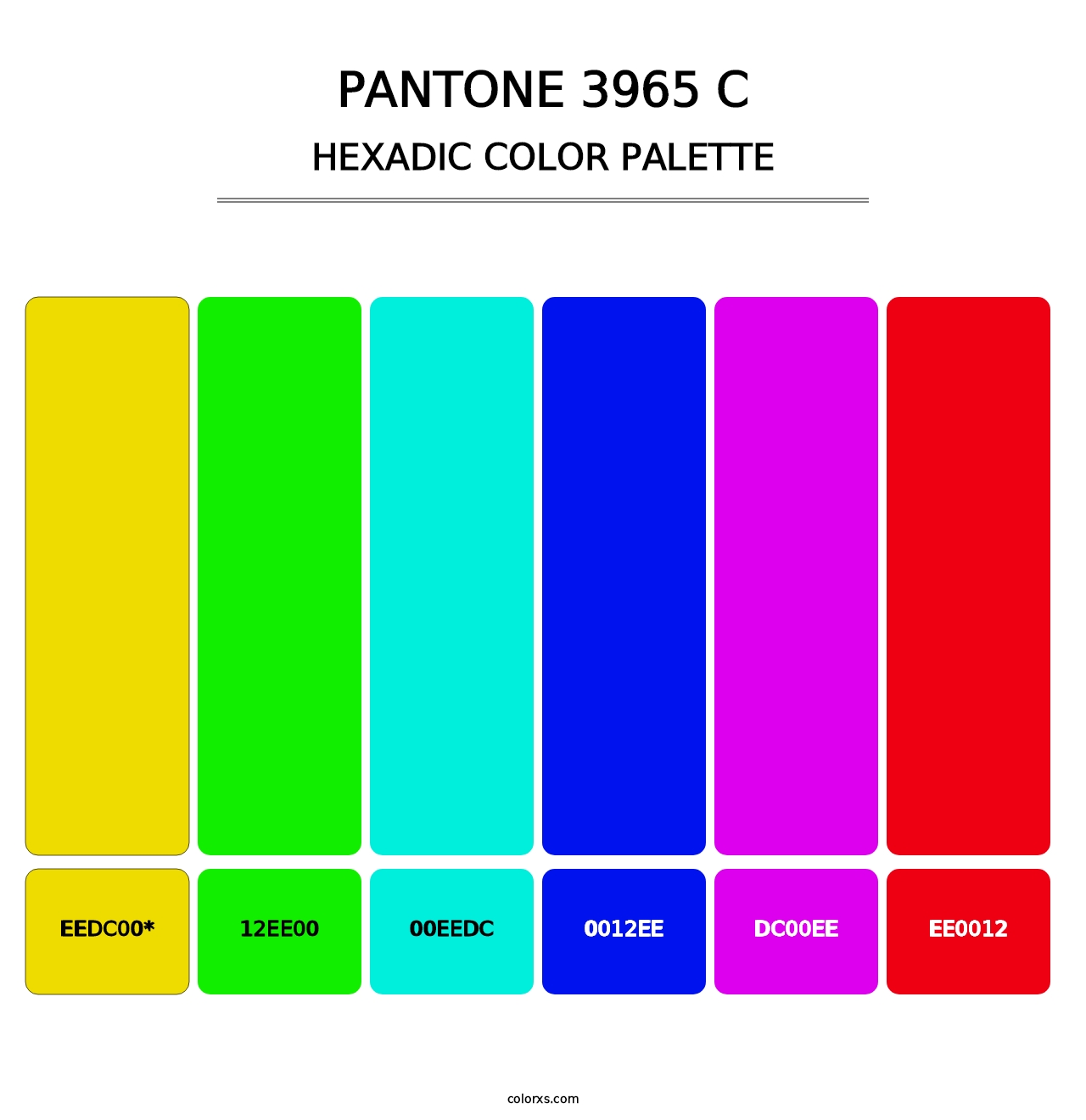 PANTONE 3965 C - Hexadic Color Palette