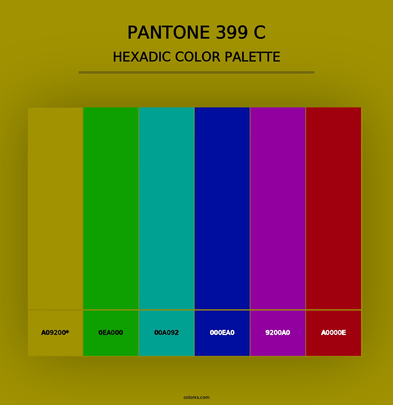 PANTONE 399 C - Hexadic Color Palette