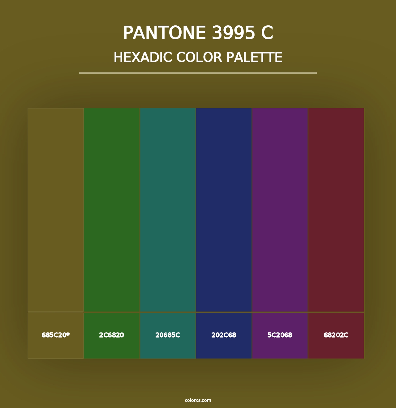 PANTONE 3995 C - Hexadic Color Palette