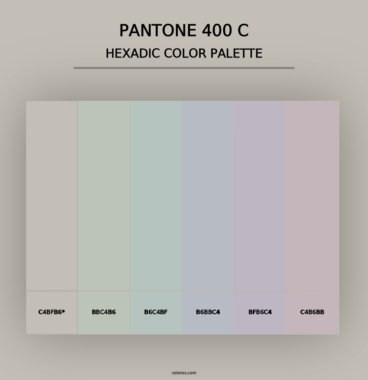 PANTONE 400 C - Hexadic Color Palette