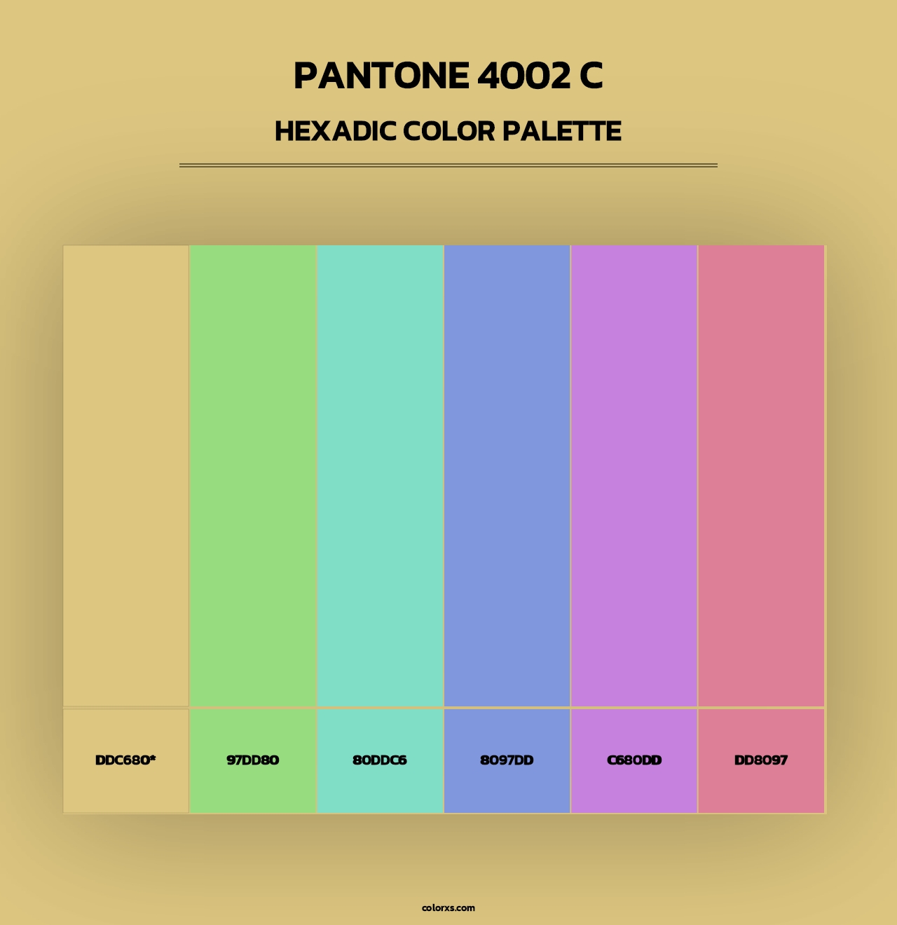 PANTONE 4002 C - Hexadic Color Palette