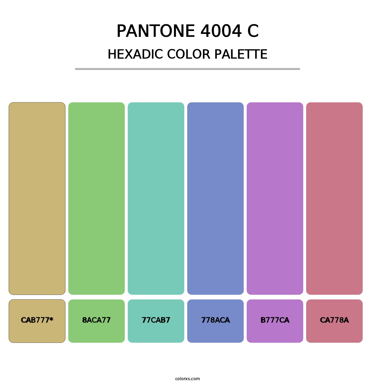 PANTONE 4004 C - Hexadic Color Palette