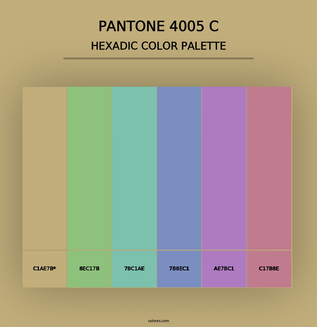 PANTONE 4005 C - Hexadic Color Palette