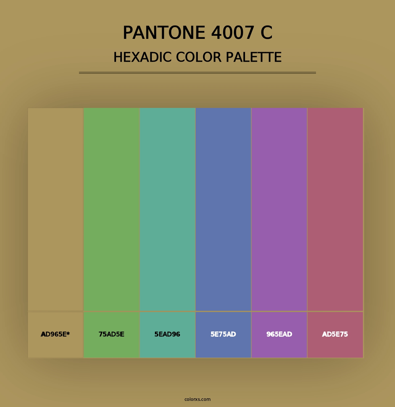 PANTONE 4007 C - Hexadic Color Palette